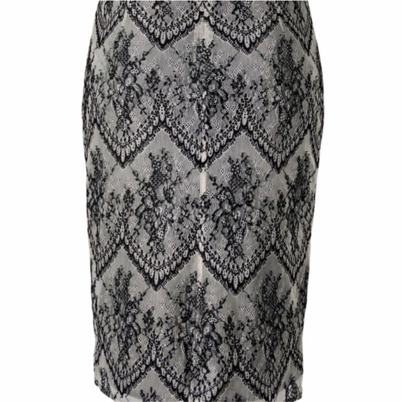 NWT Peruvian Connection Black/Pearl Lace Pencil Skirt w/Full Lining Size 10 - Picture 16 of 16